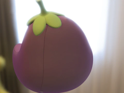 Eggplant Chair 3D Model