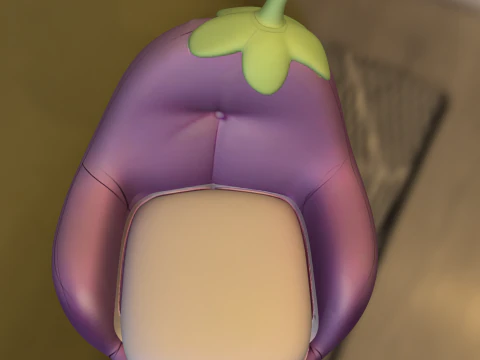 Eggplant Chair 3D Model