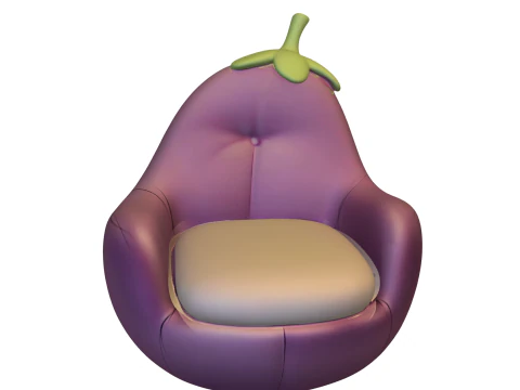 Eggplant Chair 3D Model
