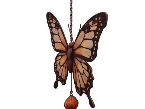 Monarch Butterfly Ornament 3D Model