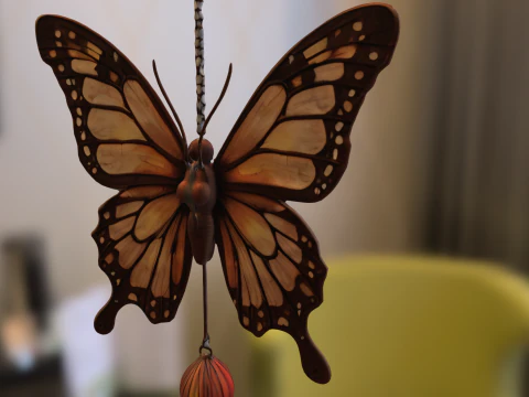 Monarch Butterfly Ornament 3D Model