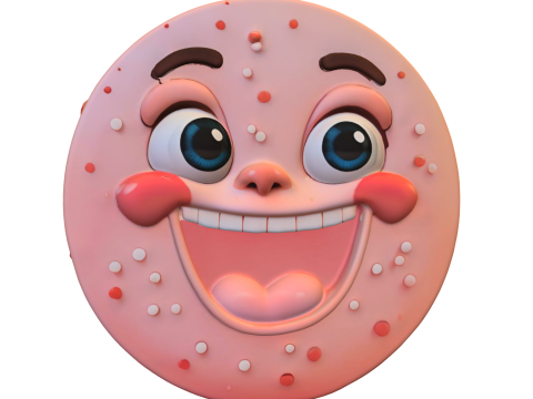 Cartoon Cookie Character 3D Model