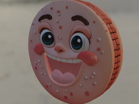 卡通饼干人物 3D 模型