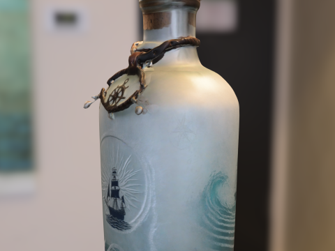 Vintage Nautical Bottle Model 3D