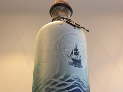 Vintage Nautical Bottle 3D 模型