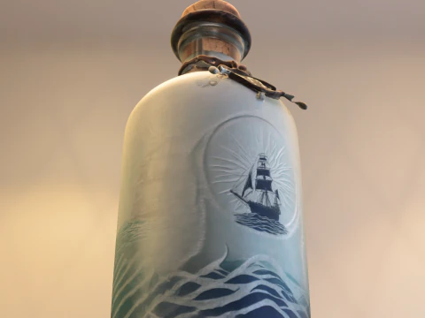 Vintage Nautical Bottle 3D Model