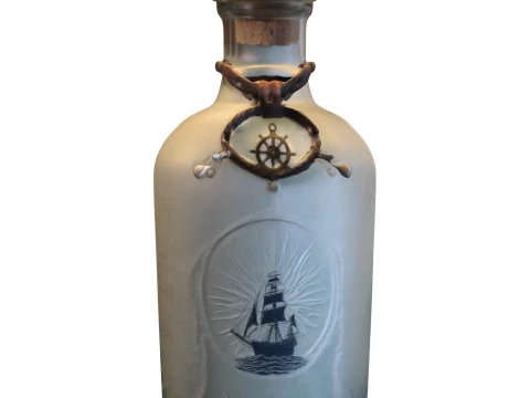 Vintage Nautical Bottle 3D Model