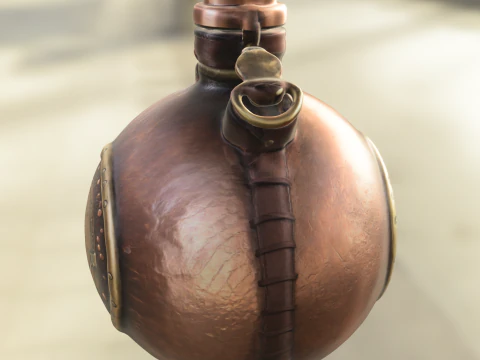 Pirate Skull Flask 3D Model