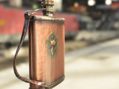 Pirate Ship Flask 3D Model