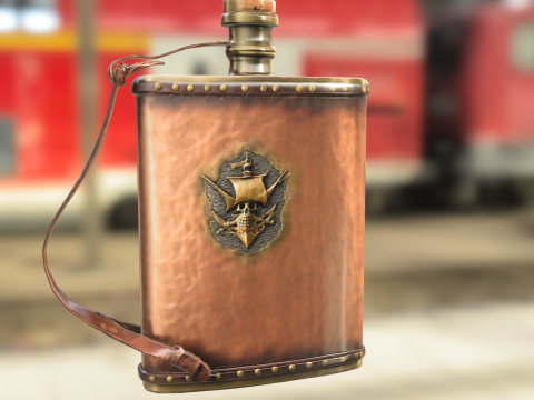 Pirate Ship Flask 3D Модель