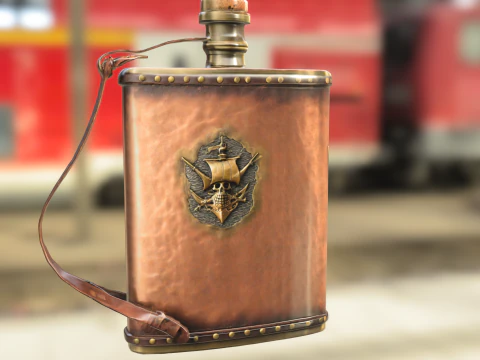 Pirate Ship Flask 3D Model