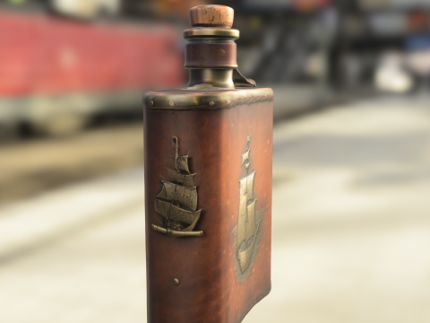 Skull Flask nautic 3D Model