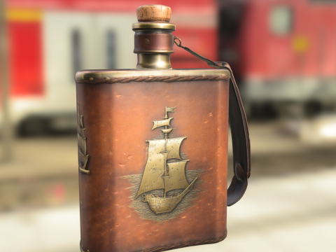 Skull Flask nautic 3D Model