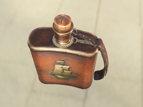 Skull Flask nautic 3D Model