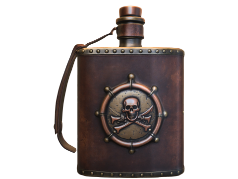 Skull Flask nautic 3D Model