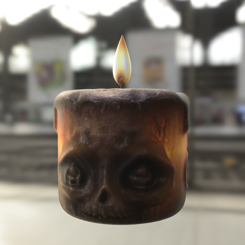 Skull Candle 3D 모델 .c4d .max .obj .3ds .fbx .stl .blend