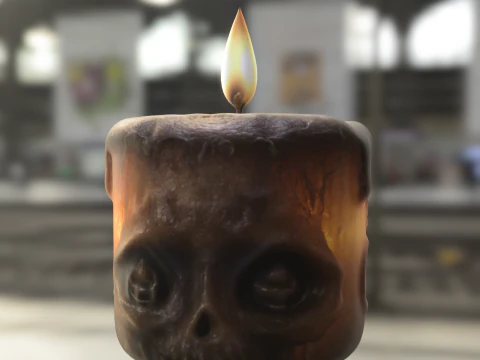 Candela del teschio Modello 3D
