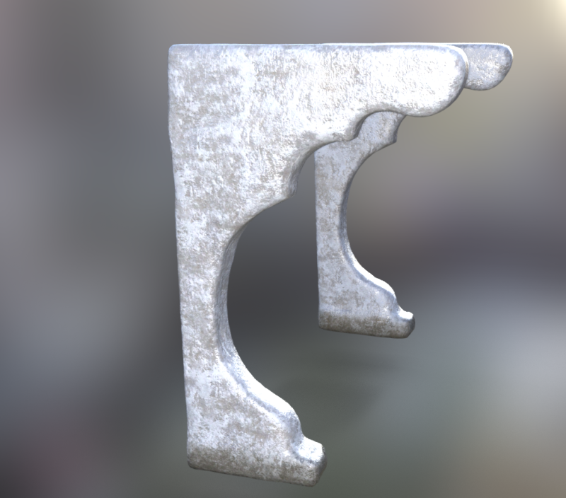 Stone Corbel Medieval Architectural 3D मॉडल .c4d .max .obj .3ds .fbx .stl .blend 