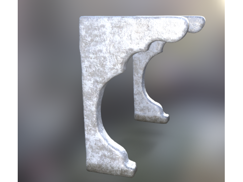 Stone Corbel Medieval Architectural Modelo 3D