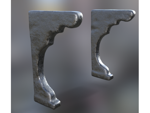 Stone Corbel Medieval Architectural 3D मॉडल
