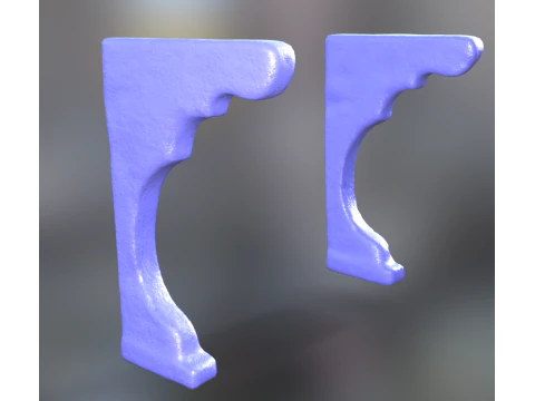 Stone Corbel Medieval Architectural 3D Model