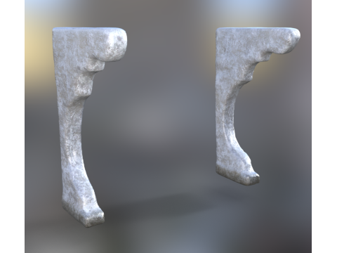 Stone Corbel Medieval Architectural 3D मॉडल
