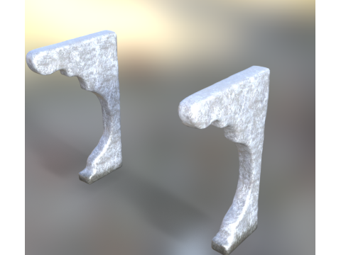 Stone Corbel Medieval Architectural 3D मॉडल