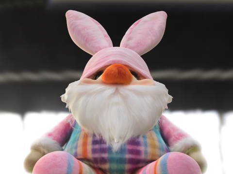 Easter Bunny Gnome Model 3D