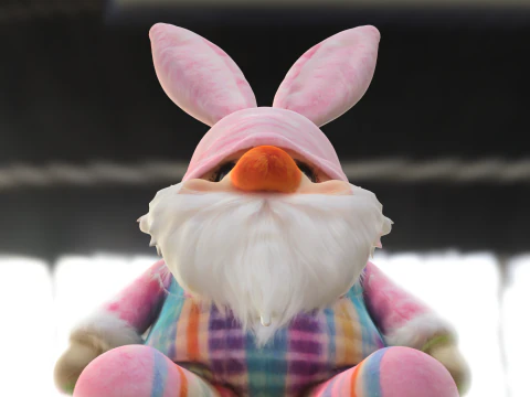 Easter Bunny Gnome 3D Model