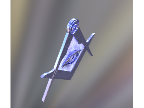 All Seeing Eye Masonic Emblem Model 3D