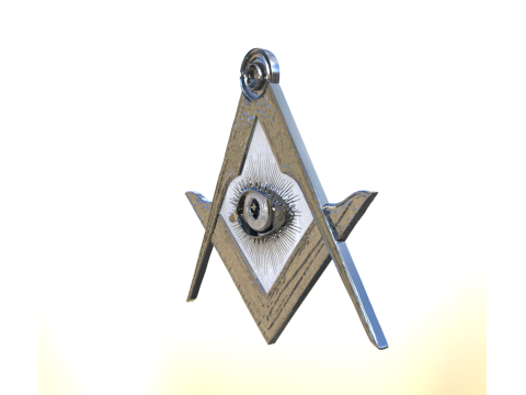 All Seeing Eye Masonic Emblem Model 3D