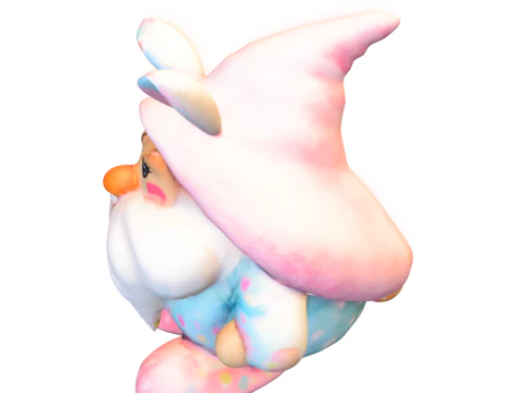 可爱的复活节兔子侏儒 3D 模型