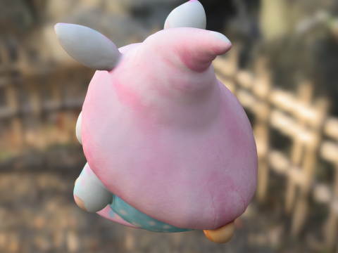 Cute Easter Bunny Gnome 3Dモデル