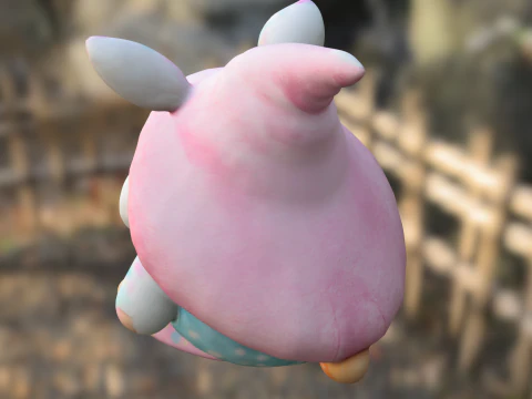 可爱的复活节兔子侏儒 3D 模型