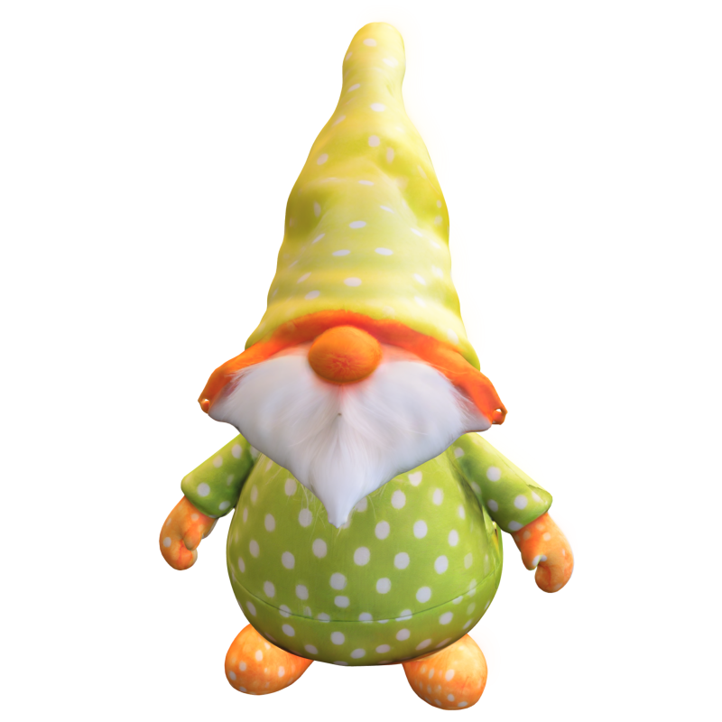 Polka Dot Garden Gnome 3D Модель .c4d .max .obj .3ds .fbx .stl .blend