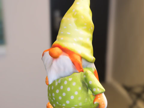 Polka Dot Garden Gnome 3D Model