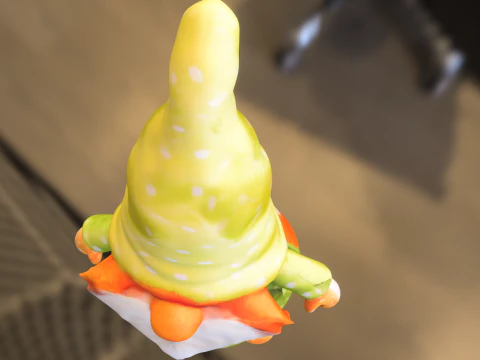 Polka Dot Garden Gnome 3D Model