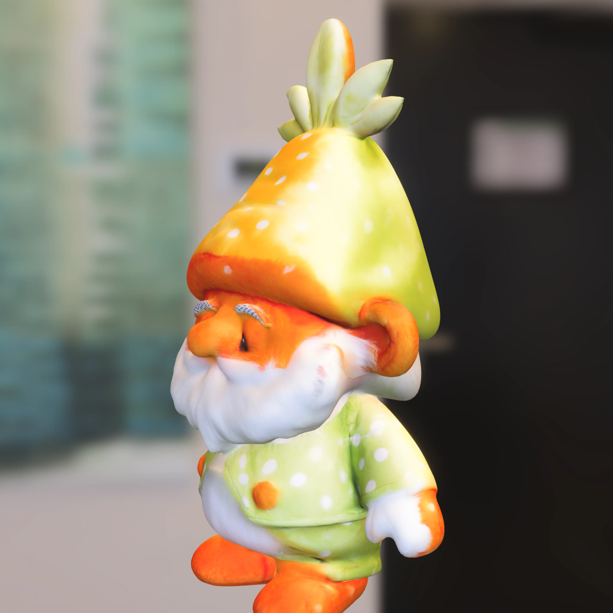 Carrot Hat Garden Gnome 3D Model .c4d .max .obj .3ds .fbx .stl .blend