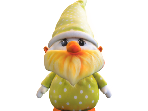 Polka Dot Garden Gnome 3D 모델