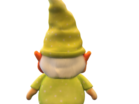 Polka Dot Garden Gnome Modelo 3D