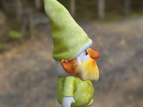 Polka Dot Garden Gnome Modelo 3D