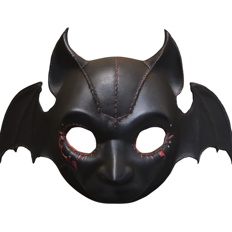 Demonic Bat Mask 3D 模型 .c4d .max .obj .3ds .fbx .stl .blend