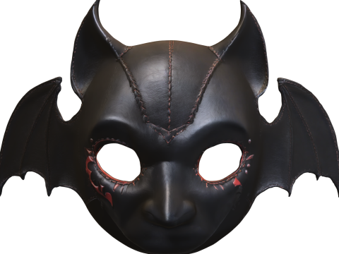 Demonic Bat Mask 3D Modell
