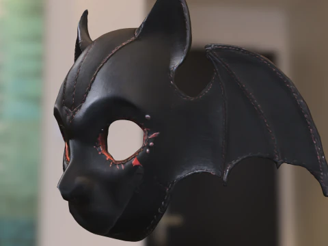 악마 박쥐 가면 3D 모델