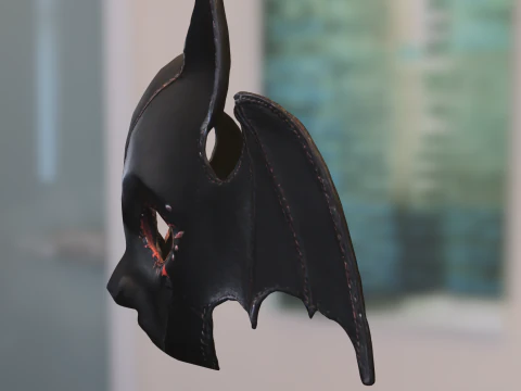 악마 박쥐 가면 3D 모델