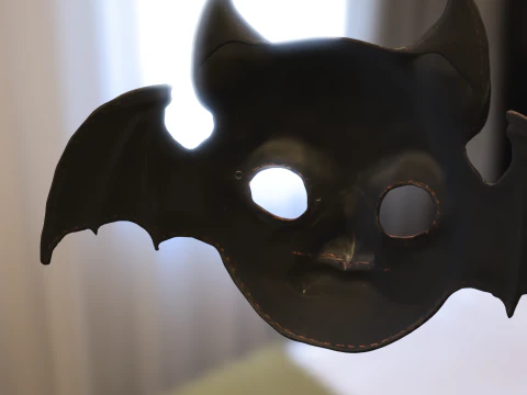 악마 박쥐 가면 3D 모델