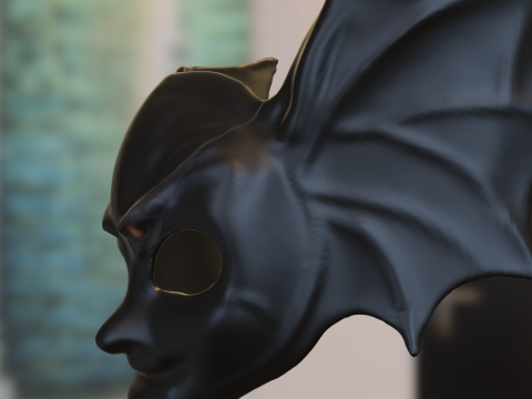Dark Bat Mask 3D Model