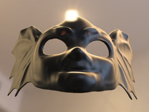 Dark Bat Mask 3D Model