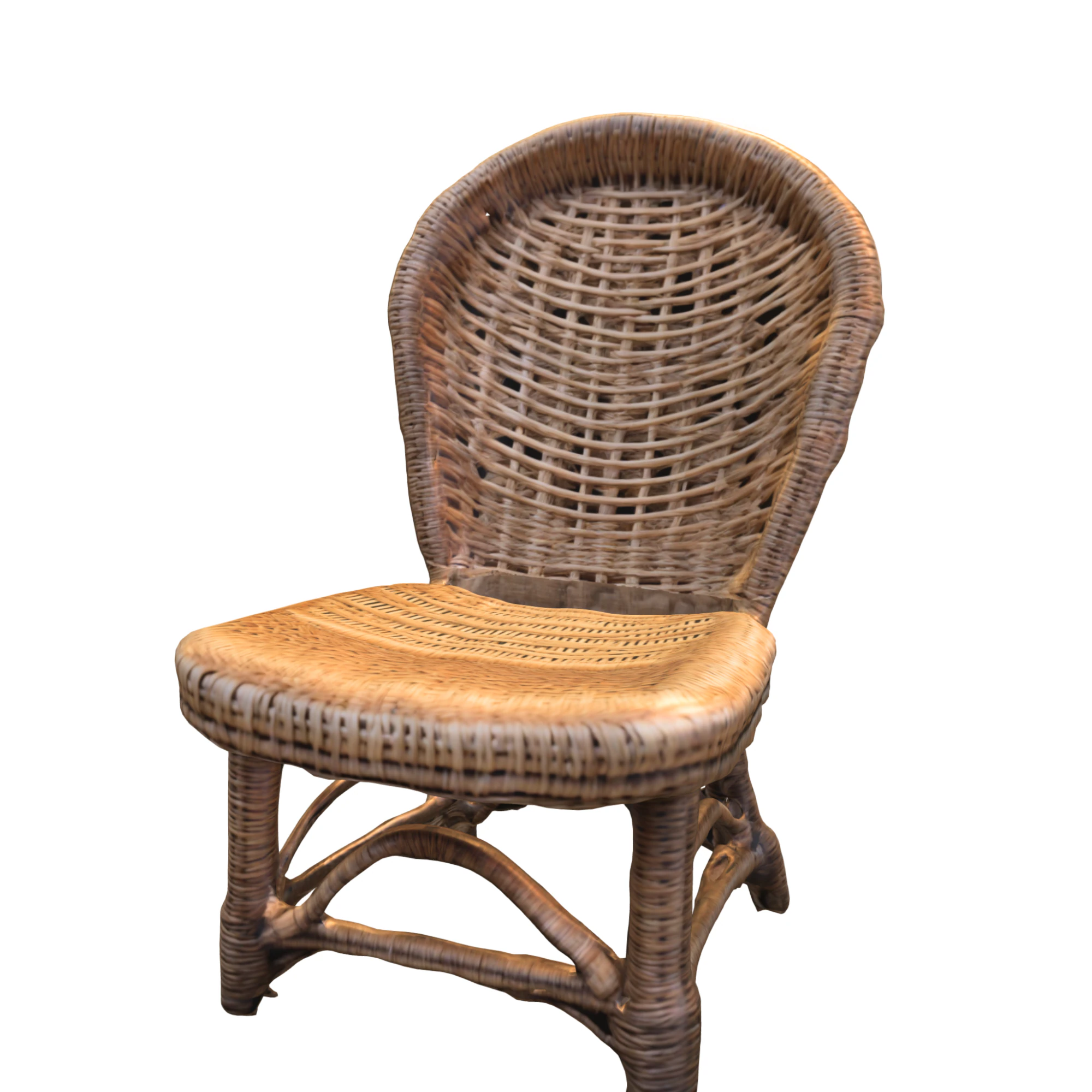 Wicker Chair 3D Model .c4d .max .obj .3ds .fbx .stl .blend 