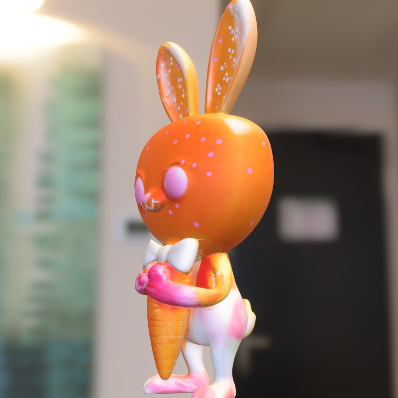 Sweet Bunny with Carrot 3D 模型 .c4d .max .obj .3ds .fbx .stl .blend
